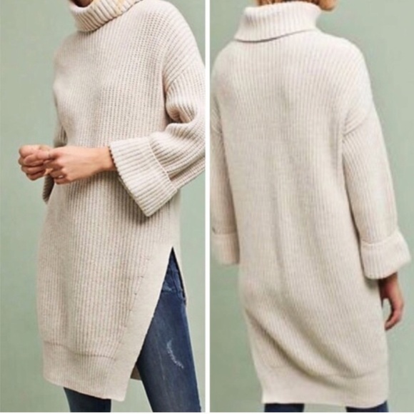 Anthropologie Sweaters - Anthropologie moth chunky knit cowl sweater dress